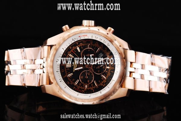 Breitling Bentley Motors A25362 49mm Gold Rose Gold Strap Midsize Watch