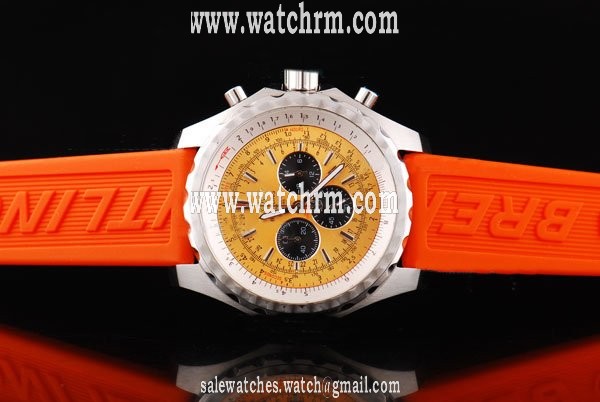 Breitling Bentley Motors A2536212/L505 Yellow Dial 49mm Quartz Chronograph Watch
