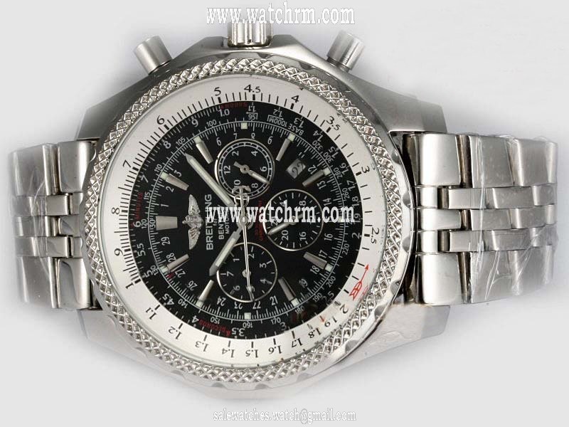 Breitling Bentley Motors Black Dial Stainless Steel Case Black Dial Watch
