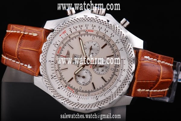 Breitling Bentley Motors Brown Dial Grey Dial Round Stainless Steel Case Watch