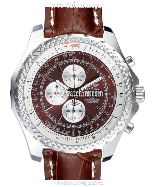 Breitling Bentley Motors GMT A 13362 45mm Quartz Chronograph Brown Dial Watch