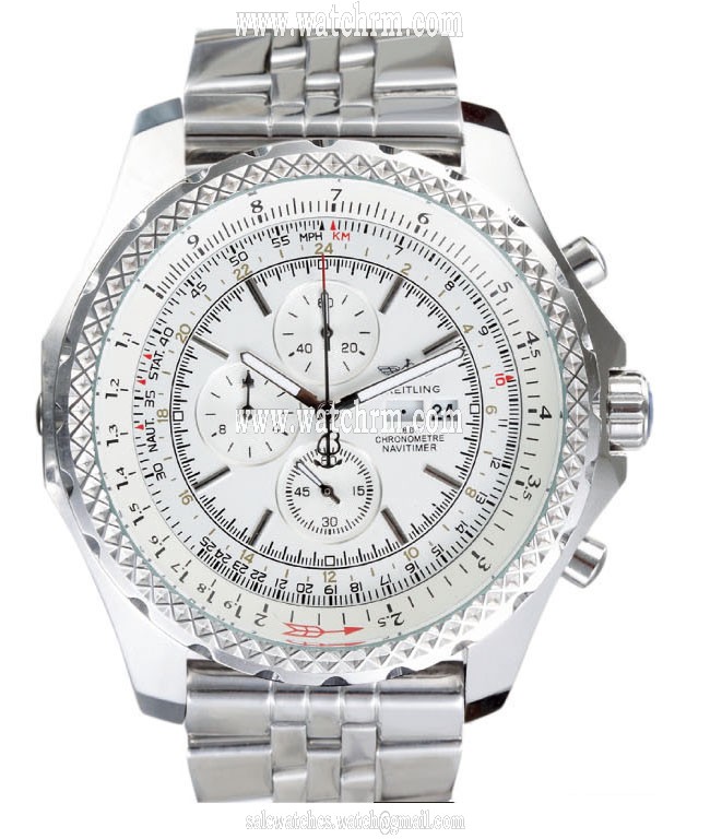 Breitling Bentley Motors GMT A1336212/A726-8RD 45mm White Dial Watch