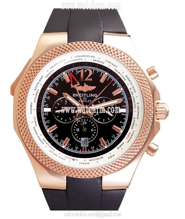 Breitling Bentley Motors GMT R4736212/B934 49mm Mens Black Rubber Strap Watch