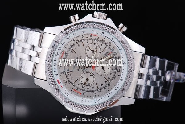 Breitling Bentley Motors GMT Steel Grey Dial Stainless Steel Case Grey Dial Round Watch