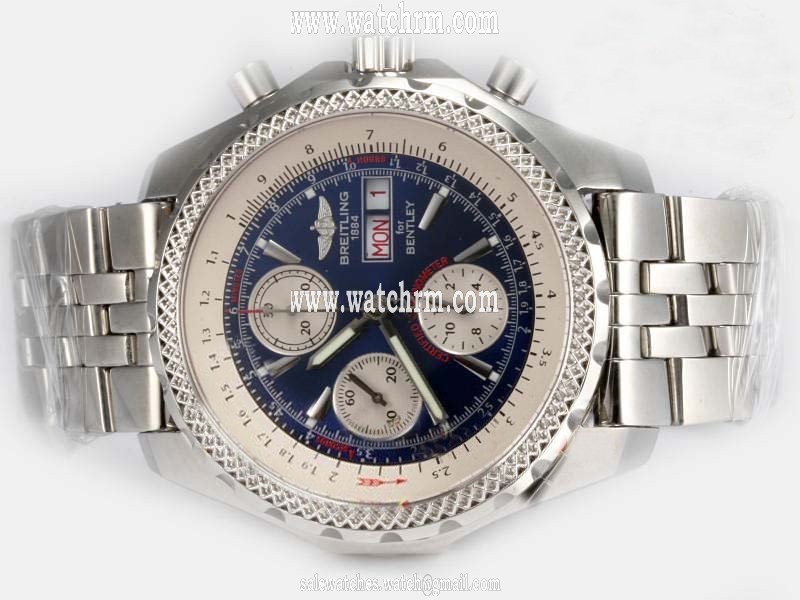 Breitling Bentley Motors GT A13362 Automatic Stainless Steel Bezel Blue Dial Watch