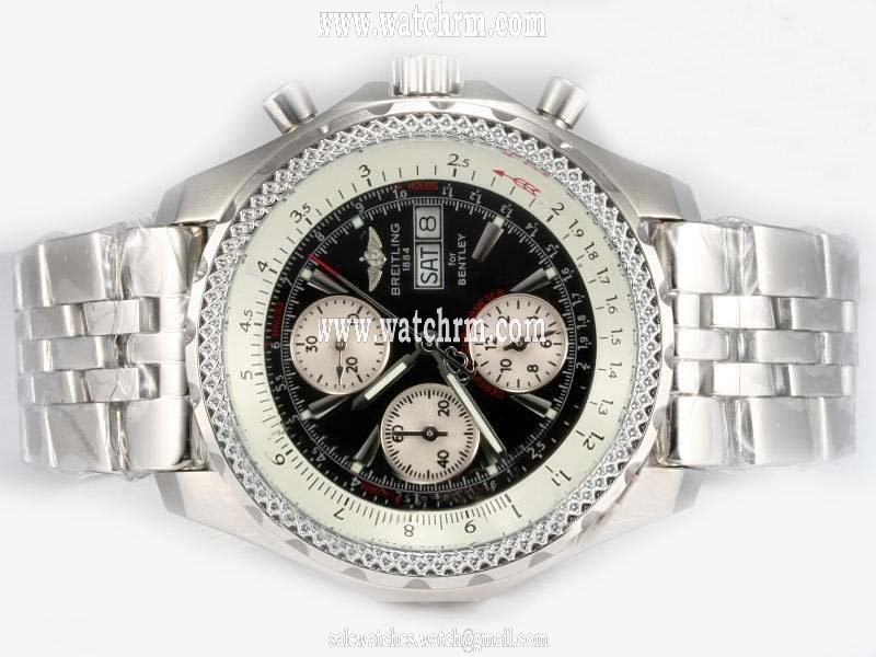 Breitling Bentley Motors GT A13363 Stainless Steel Case Black Dial 45mm Watch