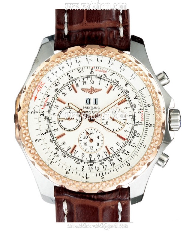 Breitling Bentley Motors GT A44362 48.7mm Brown Cow Leather Strap Watch