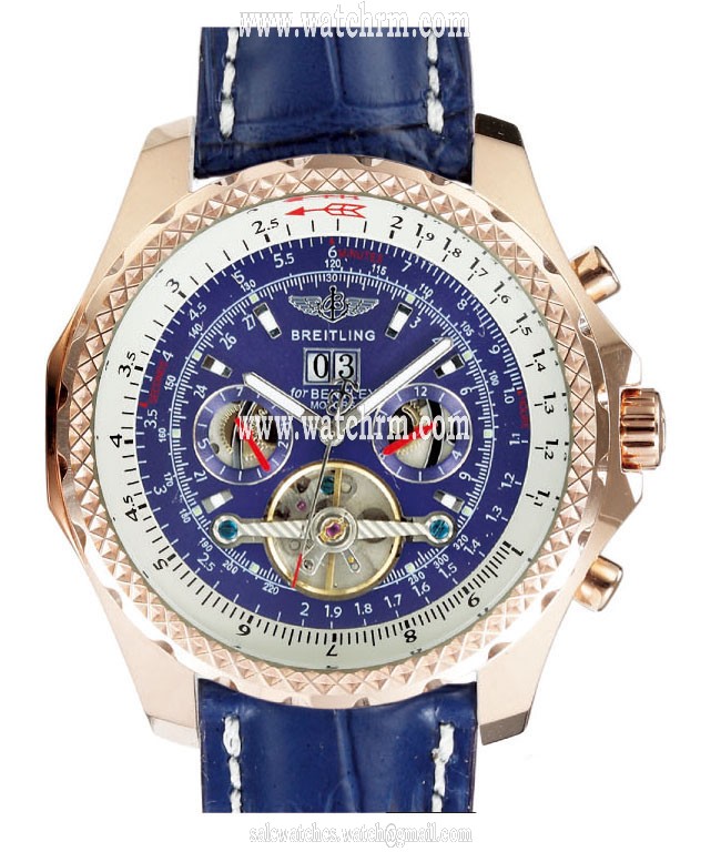Breitling Bentley Motors Mulliner Tourbillon A4436212/B728-1CD Blue Dial Round Watch