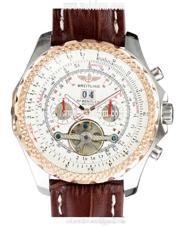 Breitling Bentley Motors Mulliner Tourbillon A4436212/g573-2CD Round Brown Cow Leather Strap Watch