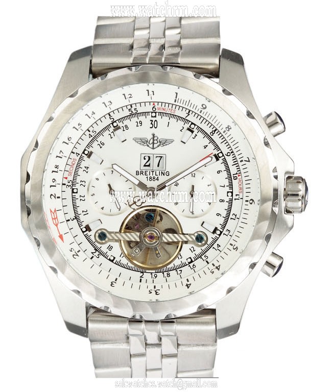 Breitling Bentley Motors Mulliner Tourbillon A4436412/G679 White Dial Round Automatic Watch