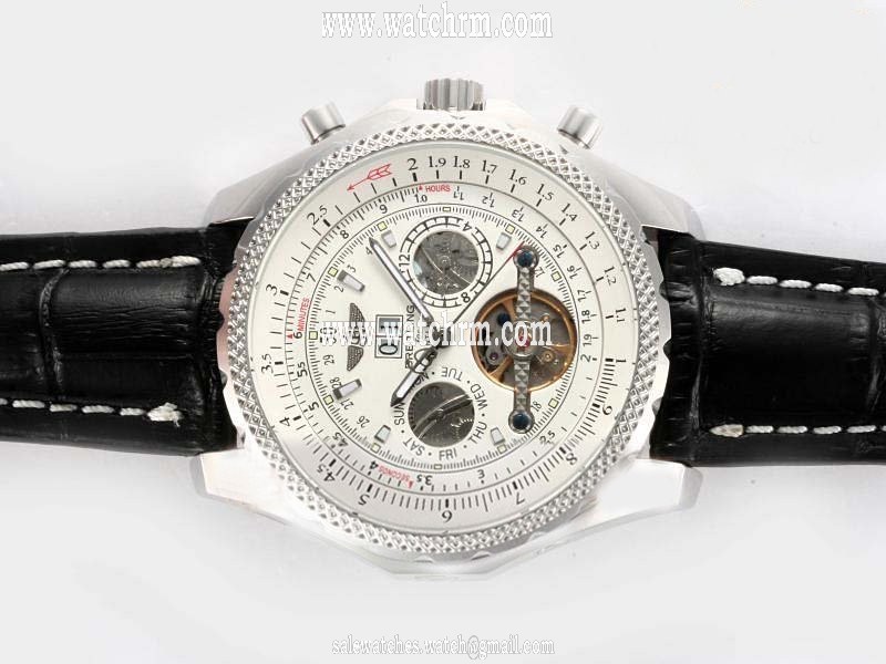 Breitling Bentley Motors Mulliner Tourbillon Beige Dial Automatic Grey Dial 49mm Watch