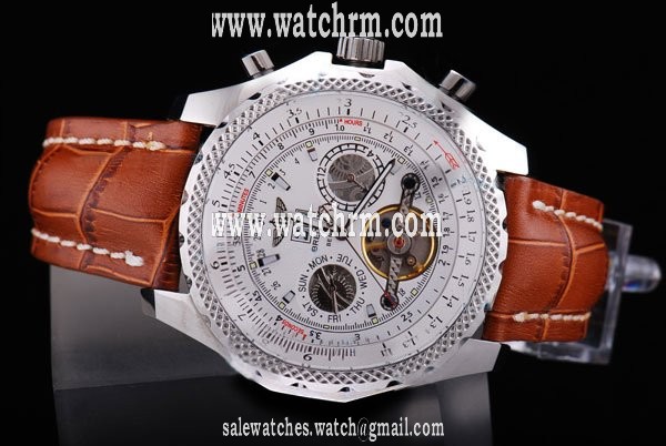 Breitling Bentley Motors Mulliner Tourbillon Beige Dial Automatic Stainless Steel Bezel Mens Watch
