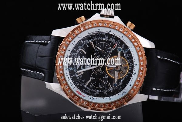 Breitling Bentley Motors Mulliner Tourbillon Beige Dial Mens Stainless Steel Case Round Watch
