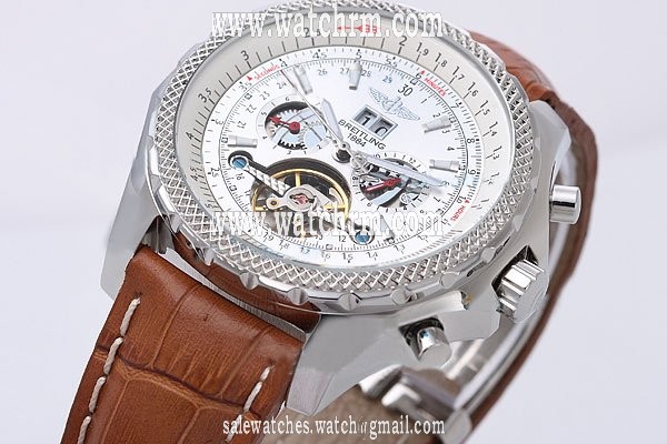 Breitling Bentley Motors Mulliner Tourbillon Beige Dial Round Stainless Steel Case Mens Watch