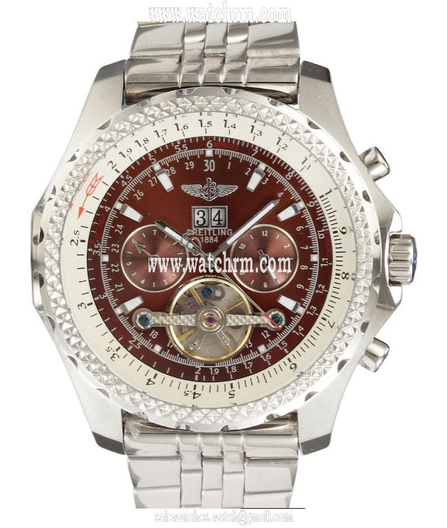 Breitling Bentley Motors Mulliner Tourbillon H18841 Brown Dial Stainless Steel Case 48.7mm Watch