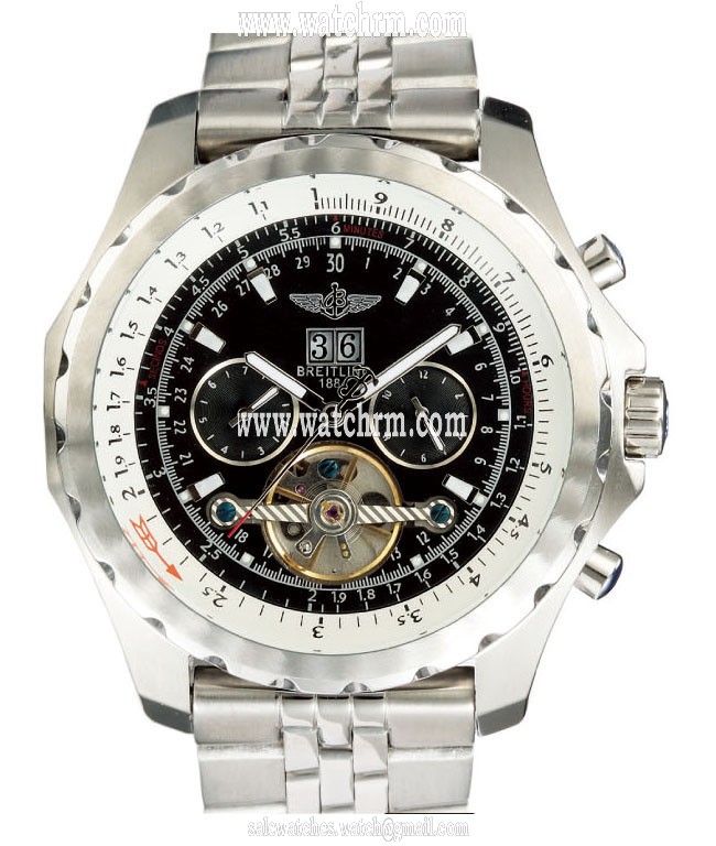Breitling Bentley Motors Mulliner Tourbillon j18841 Black Dial 47.8mm Automatic Watch