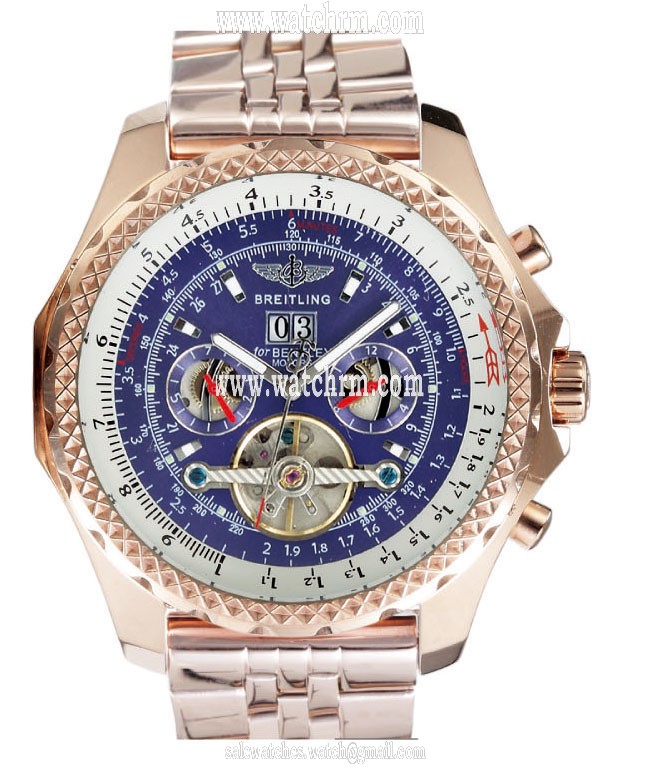 Breitling Bentley Motors Mulliner Tourbillon L18841 Blue Dial Automatic Watch