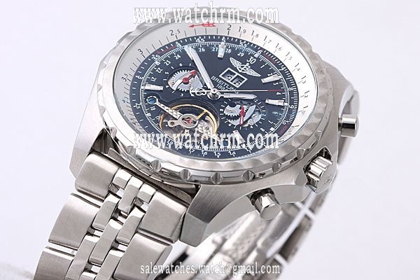 Breitling Bentley Motors Mulliner Tourbillon L18841 Blue Dial Stainless Steel Case 46mm Watch