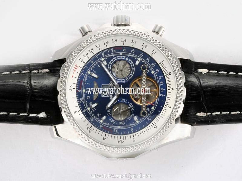 Breitling Bentley Motors Mulliner Tourbillon L18841 Blue Dial Stainless Steel Case 47mm Watch