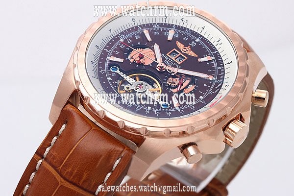 Breitling Bentley Motors Mulliner Tourbillon L18841 Brown Crocodile Leather Strap Round Mens Watch