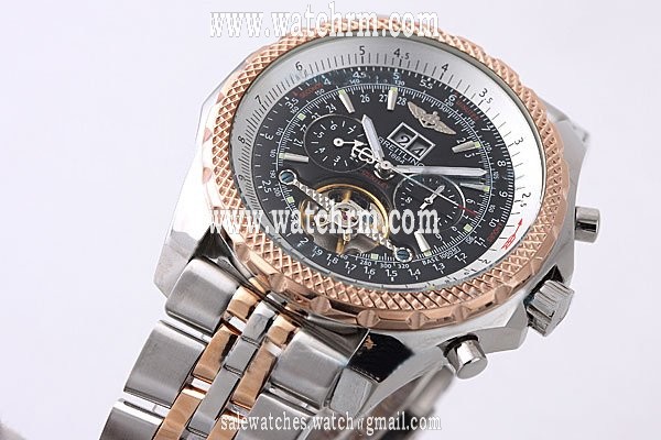 Breitling Bentley Motors Mulliner Tourbillon L18841 Rose Gold Case Stainless Steel with Rose Gold Bezel Midsize Watch