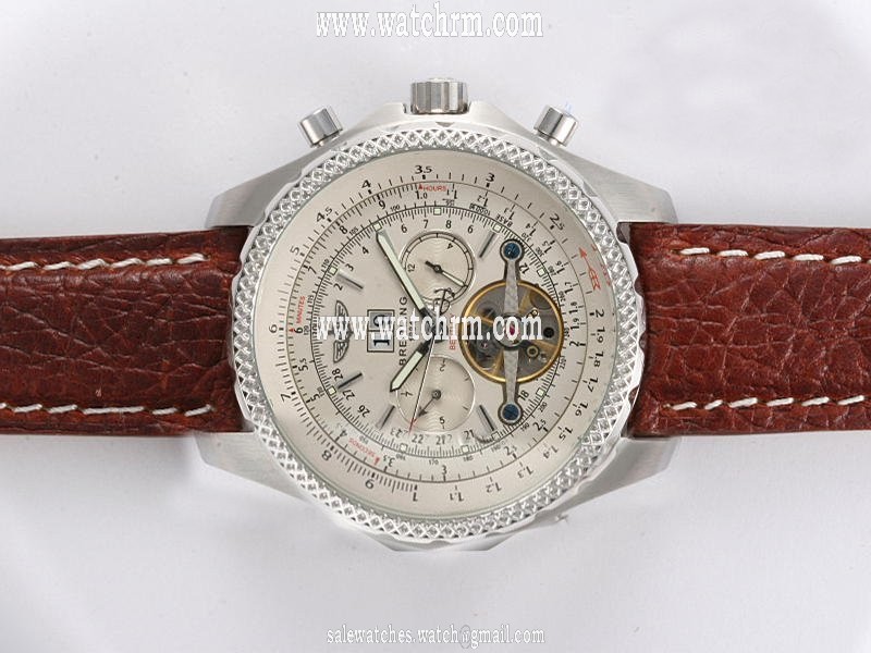 Breitling Bentley Motors Mulliner Tourbillon L18841 Stainless Steel Case Round White Dial Watch