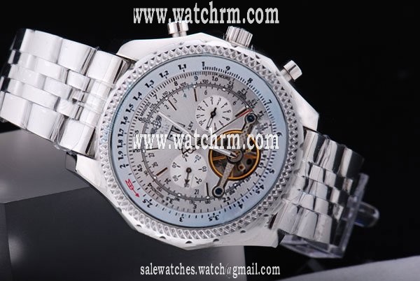 Breitling Bentley Motors Mulliner Tourbillon L18841 White Stainless Steel Strap Round Mens Watch