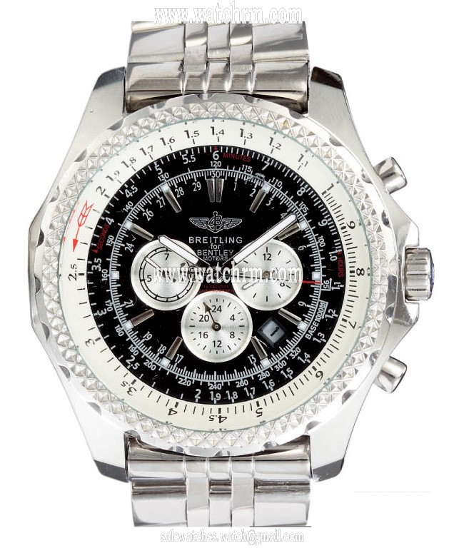 Breitling Bentley Motors T A2536212/B686 Black Dial Silver Titanium Strap Watch