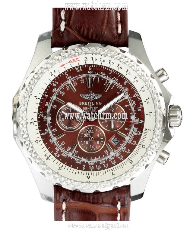 Breitling Bentley Motors T A2536212/Q565 Mens 48.7mm Brown Cow Leather Strap Watch