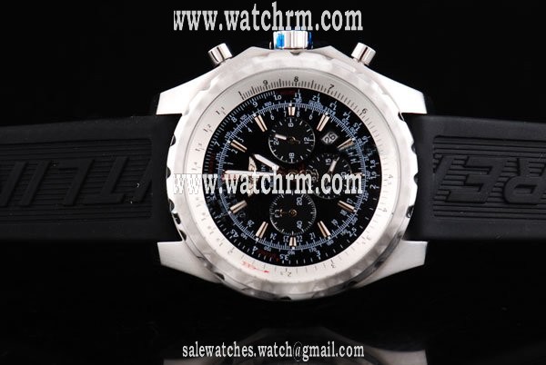 Breitling Bentley Motors T A25363 Stainless Steel Case Black Dial Watch