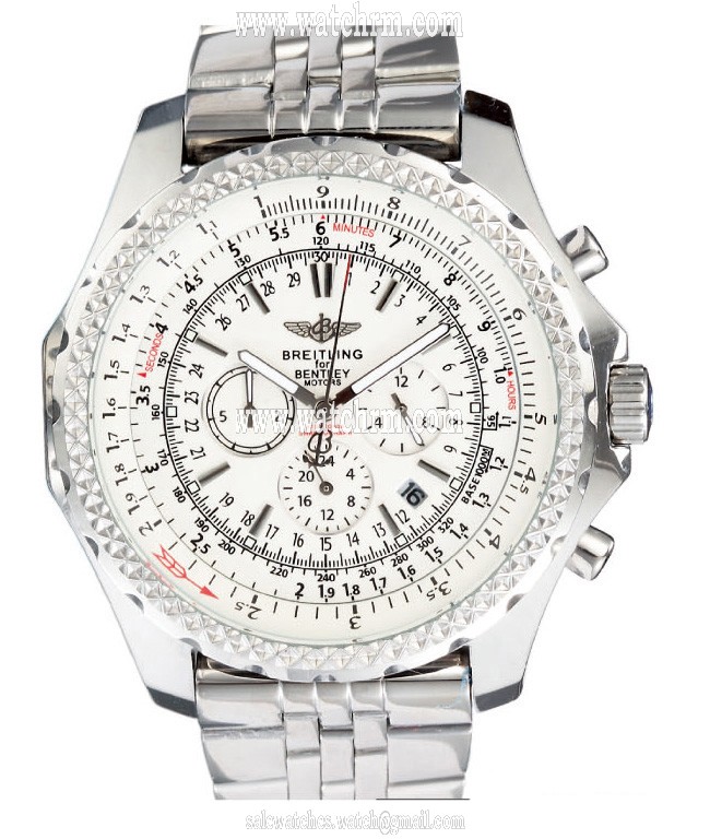 Breitling Bentley Motors T A2536313/G552 White Dial Stainless Steel Case Watch