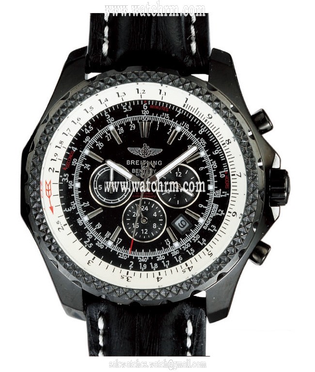Breitling Bentley Motors T Black Dial 48.7mm Stainless Steel Case Mens Watch