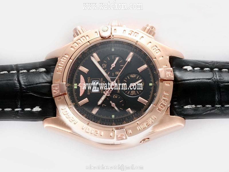 Breitling Blackbird B.Steel And Rubber Rose Gold Case 42.5mm Mens Watch