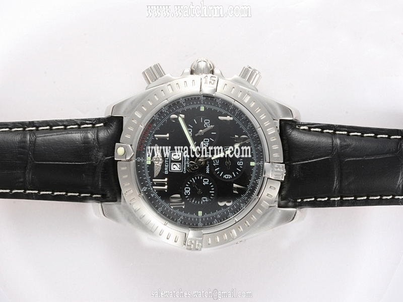 Breitling Blackbird B.Steel And Rubber Round Automatic Watch