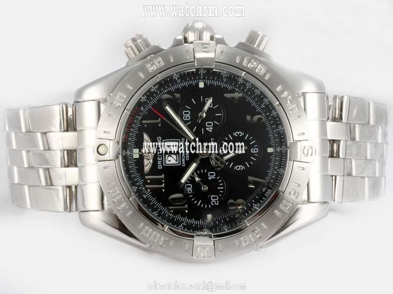 Breitling Blackbird B.Steel Mens Stainless Steel Bezel Silver Stainless Steel Strap Watch