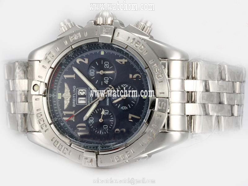 Breitling Blackbird B.Steel Round Silver Stainless Steel Strap Watch