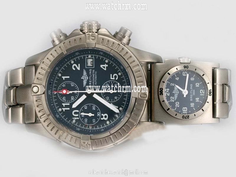 Breitling Blackbird Chronograph mit UTC A 13350 Round Mens Watch
