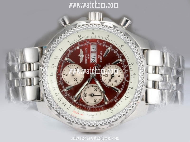 Breitling Chrono Avenger A13362 Automatic Stainless Steel Bezel Red Dial Watch