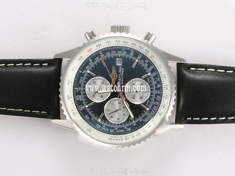 Breitling Chrono Edizione Limitata A13330 Stainless Steel Case Blue Dial 42mm Watch