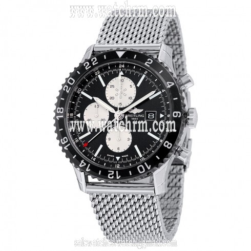 Breitling Chronoliner Black Dial Stainless Steel Automatic Men's Watch Y2431012/BE10MSS