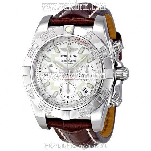 Breitling Chronomat 41 Automatic Chronograph Silver Dial Men's Watch AB014012-G711BRCT