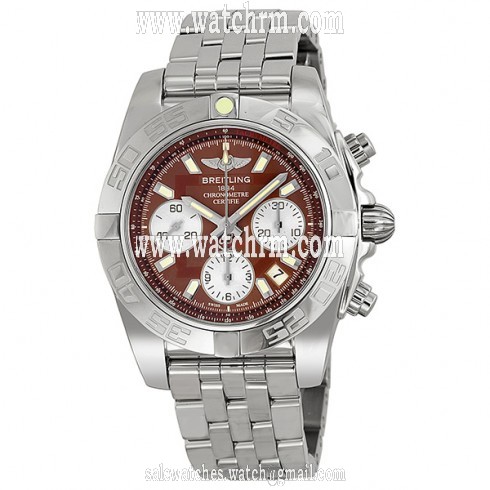 Breitling Chronomat 41 Brown Dial Stainless Steel Men's Watch AB014012-Q583SS