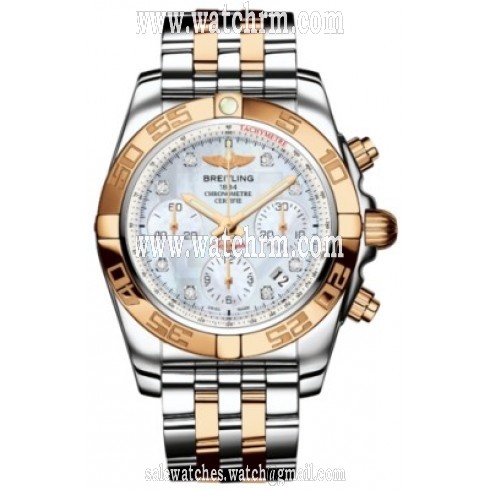 Breitling Chronomat 41 Mother of Pearl Diamond Dial Men's Watch CB014012-A723TT