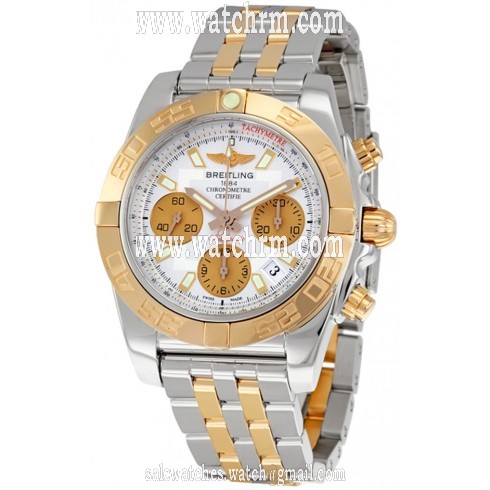 Breitling Chronomat 41 Silver Dial Chronograph Men's Watch CB014012-G713TT