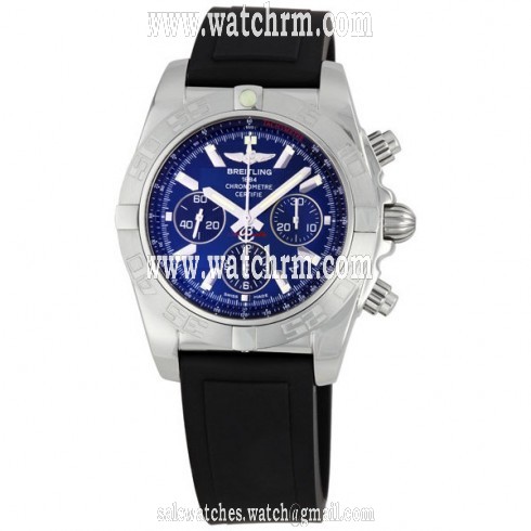 Breitling Chronomat 44 Automatic Chronograph Blue Dial Men's Watch AB011011-C789