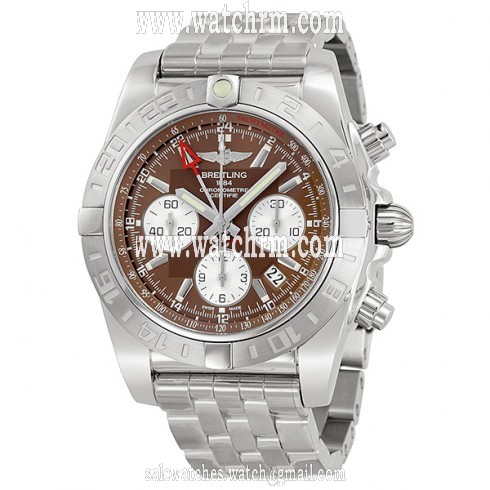 Breitling Chronomat 44 Chronograph Brown Dial Stainless Steel Men's Watch AB042011-Q589SS