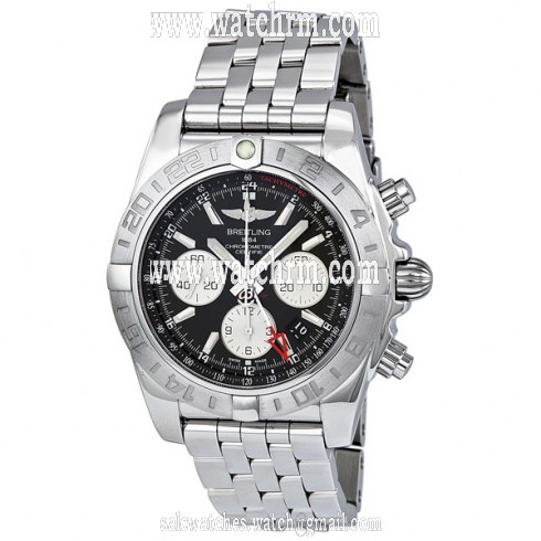 Breitling Chronomat 44 GMT Black Dial Men's Watch AB042011-BB56SS