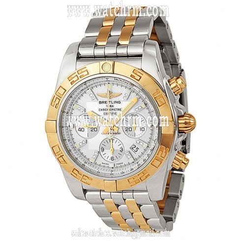 Breitling Chronomat 44 Mother of Pearl Diamond Two-Tone Men's Watch CB011012-A698TT