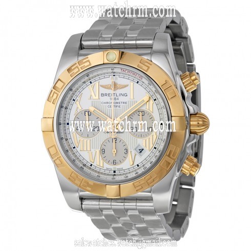 Breitling Chronomat 44 Silver Dial Stainless Steel Men's Watch CB011012-G677SS