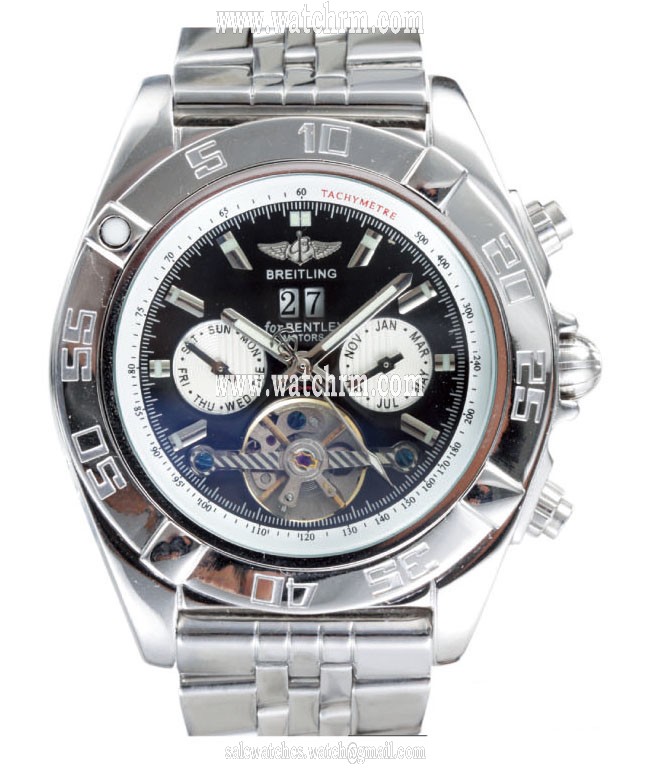 Breitling Chronomat B01 AB011011/C788 Blue Dial Round Silver Stainless Steel Strap Watch